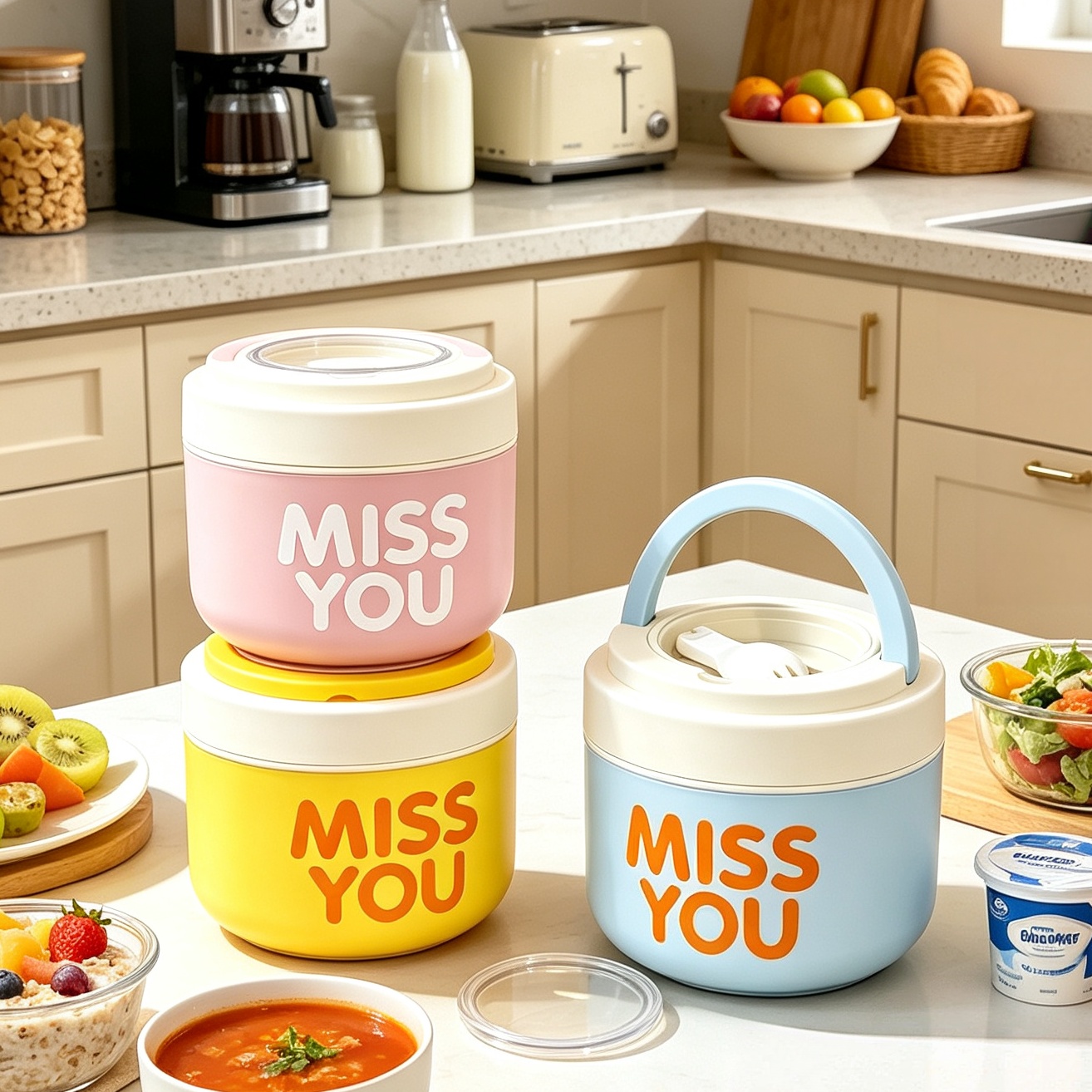 Meal Prep Soup - 304 Stainless Steel Insulated Breakfast Cup,