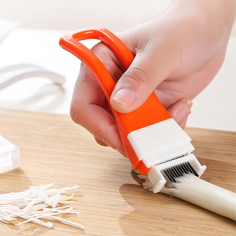 Onion Holder Slicer - Green Onion Shredder Knife, Multifunctional Scallion