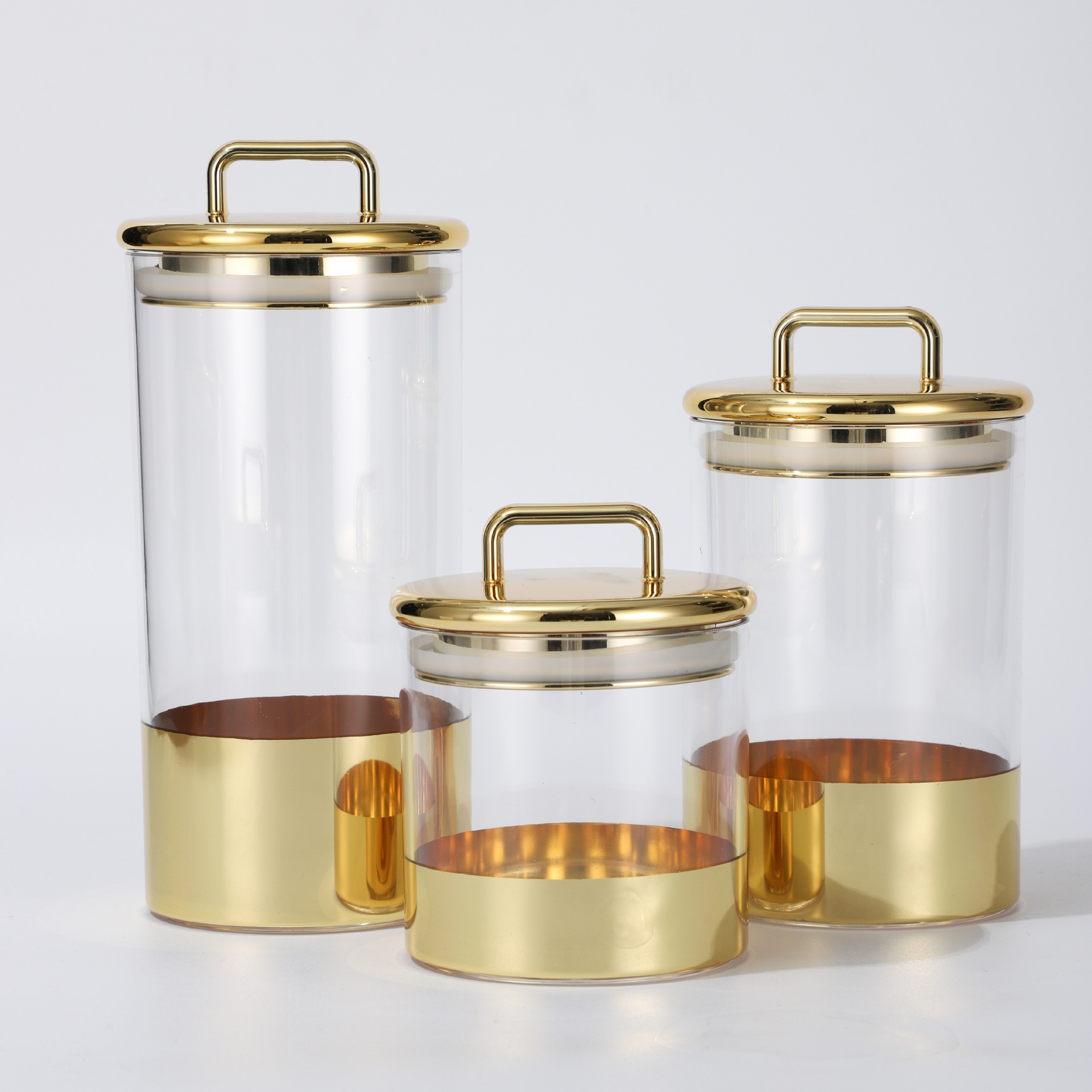 Meal Prep Jar - Golden Glass Sealed Can Coffee Bean