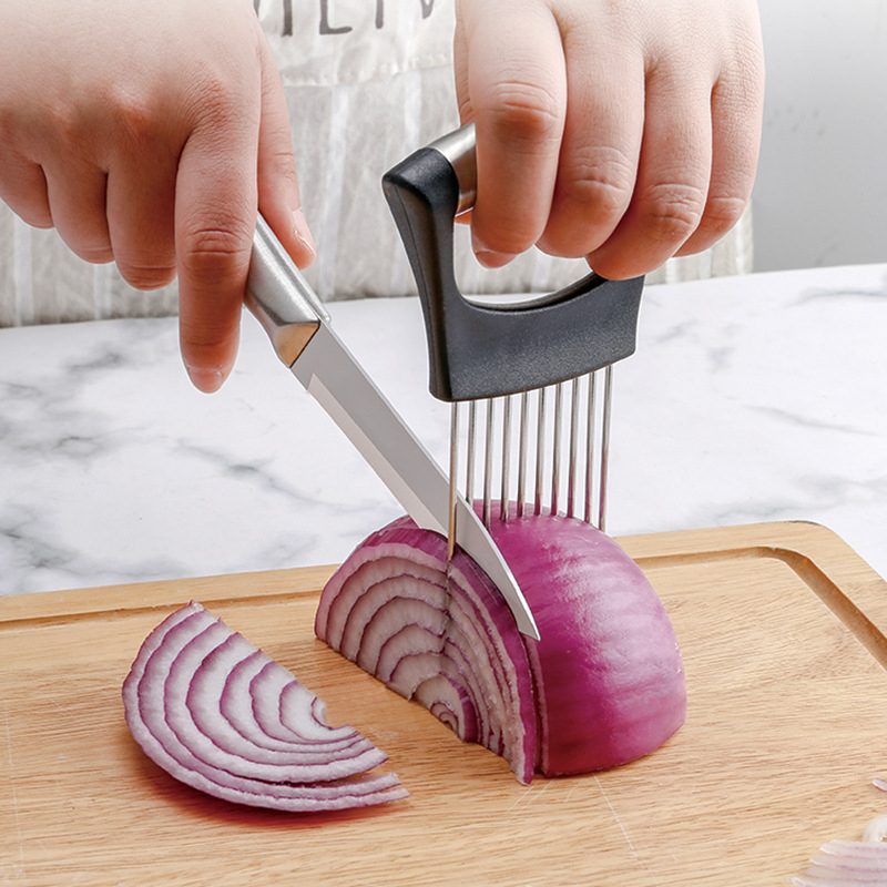Stainless Steel Onion Cutter H - Onion Holder Slicer 评论和价格