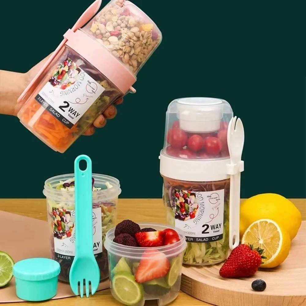 Portable Salad Cup Breakfast C - Meal Prep Jar 评论和价格