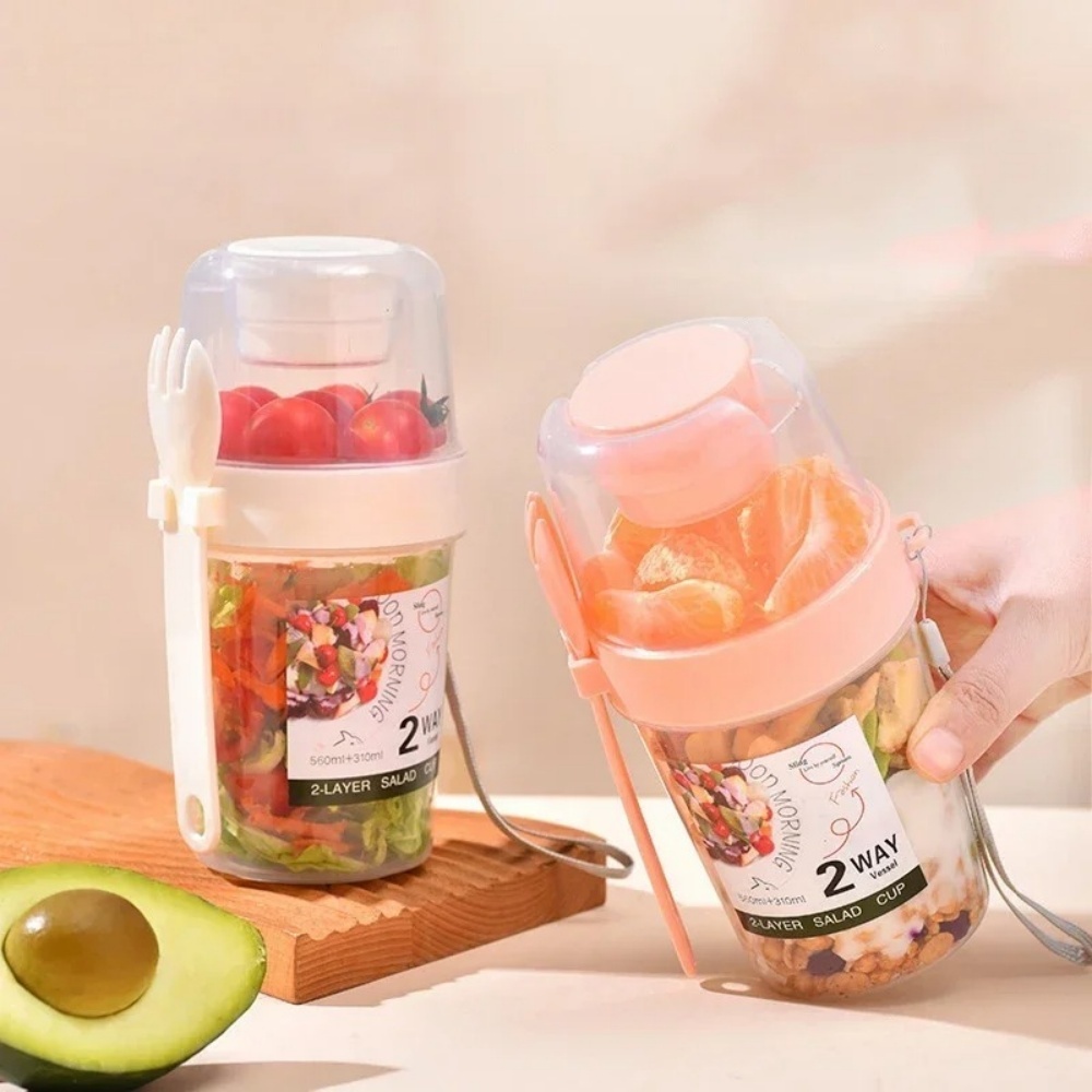Portable Salad Cup Breakfast C - Meal Prep Jar 评论和价格