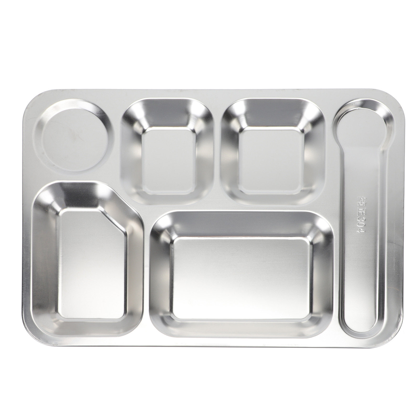 1pc 6-Grid Lunch Tray Silver M - Meal Prep Usa 评论和价格
