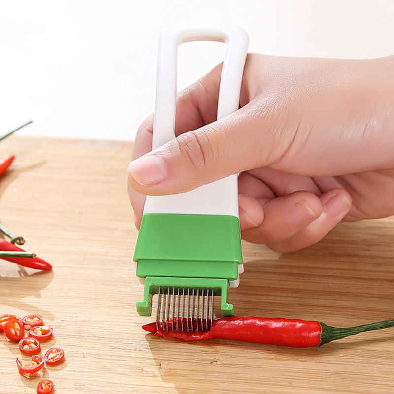 Green Onion Shredder Knife, Mu - Onion Holder Slicer 评论和价格
