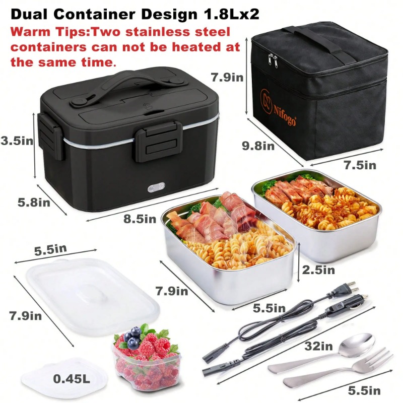 100W Electric Heated Lunch Box - Meal Prep Bag 评论和价格