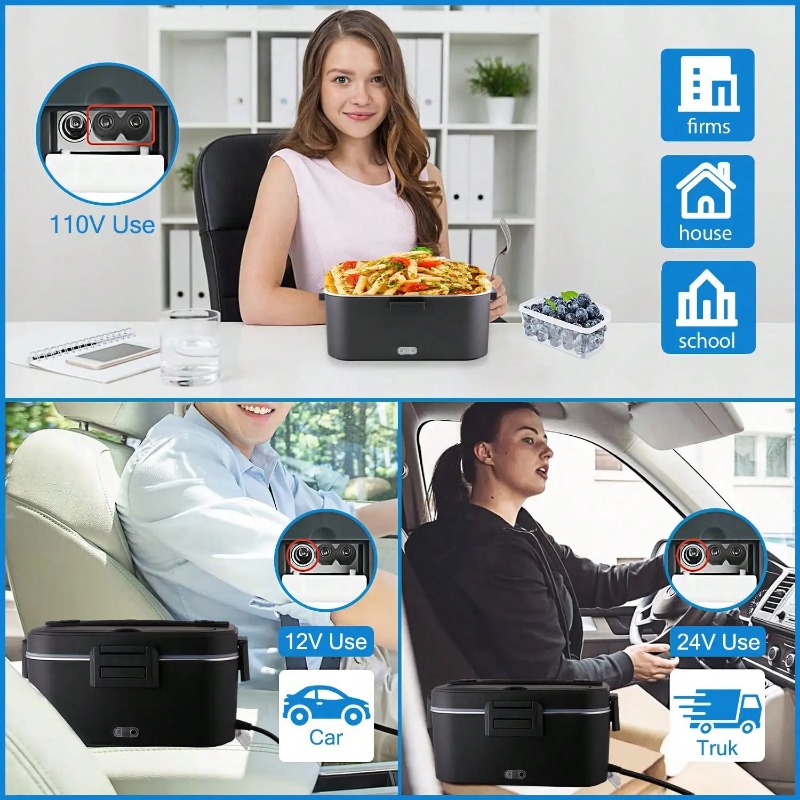 100W Electric Heated Lunch Box - Meal Prep Bag 评论和价格