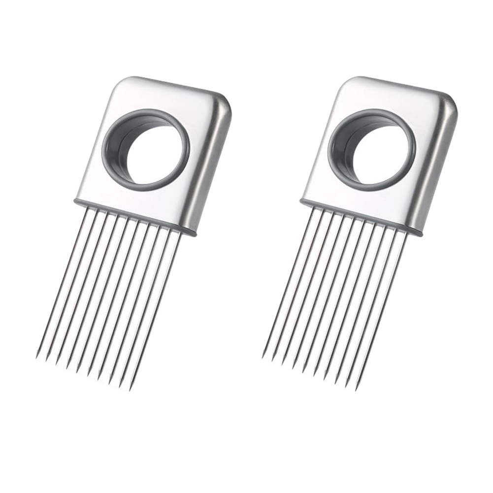 ABFU-2PCS Stainless Steel Onio - Onion Holder Slicer 评论和价格