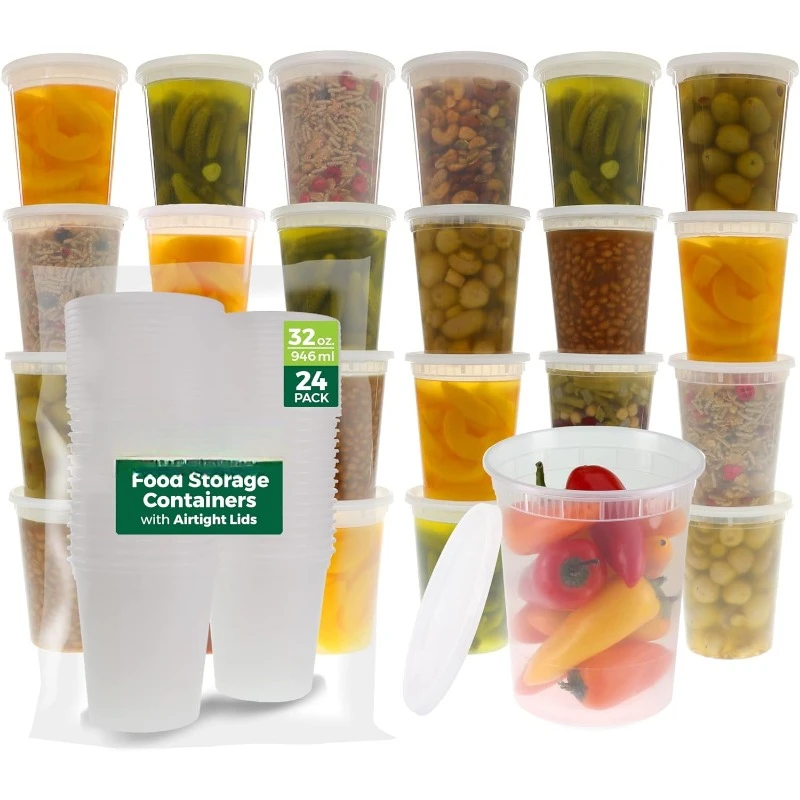 [24 Set] 8oz-32 Oz Plastic Del - Meal Prep Soup 评论和价格