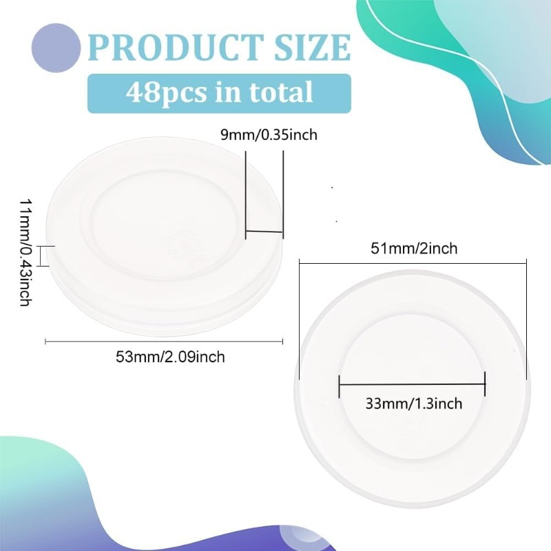 48 Pcs 2inch Yogurt Jar Lids C - Meal Prep Jar 评论和价格
